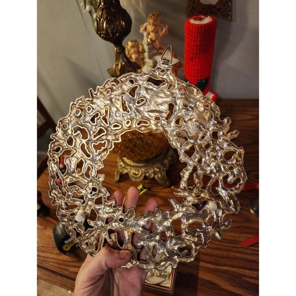 Vintage Silverplate Silver Tone Christmas Decor And Ornament Lot Of 5 - Picture 13 of 13